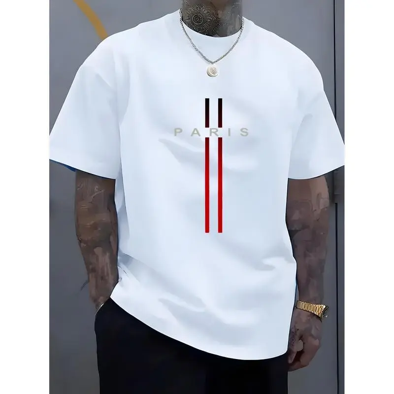 Men's Fashion Casual Crew Neck T-Shirt, 100% Polyester Knitted Fabric, Slightly Elastic, Letter Pattern, Summer Short Sleeve T-Shirt Cotton Menswear Loose Tshirt Wool ivan cornejo merch graphic tees shirts men men gifts graphic tee comfort color shirts