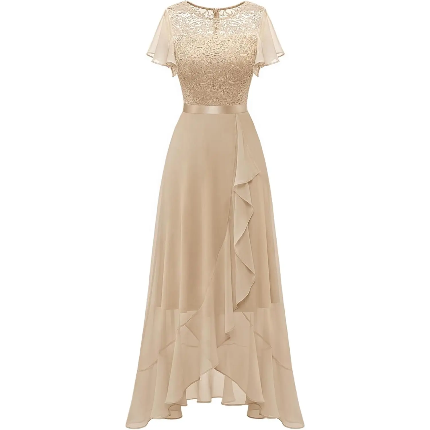 BeryLove Formal Dresses for Women 2026 Wedding Guest with Slit Cocktail Elegant Lace Long Prom Dress