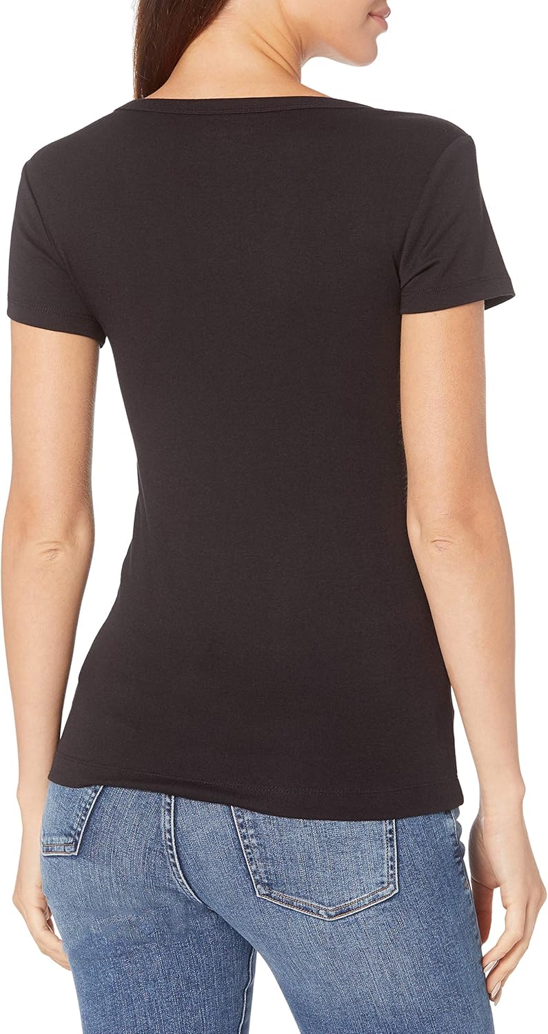Women's Slim-Fit Cap-Sleeve Scoop Neck T-Shirt