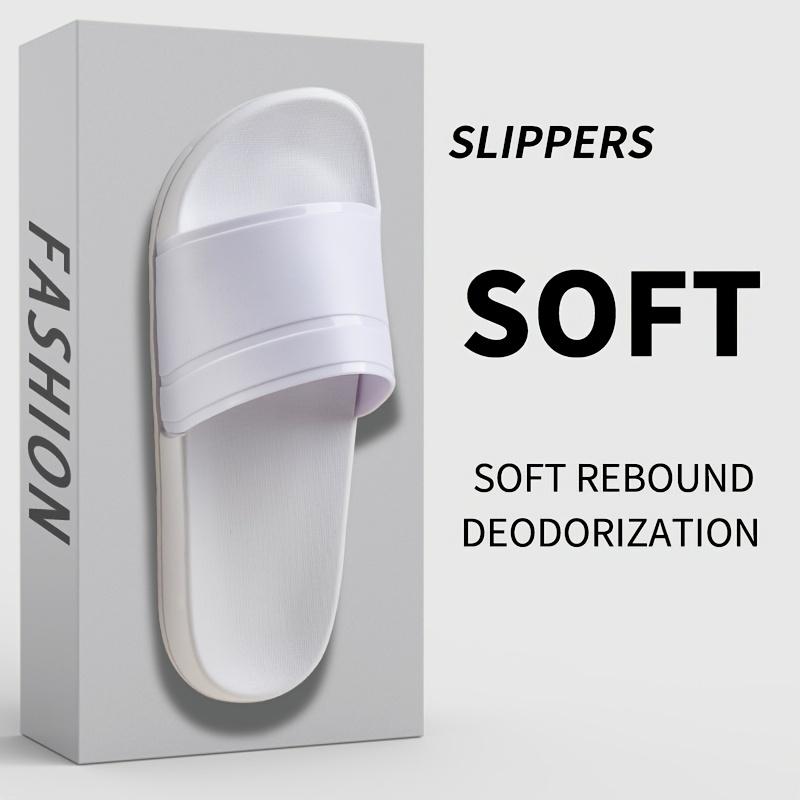 Men's Casual Solid Color Slides, Fashionable Soft Comfortable Slippers for Indoor Outdoor Wear, All-match Commuter Shoes for Work & Daily Wear, Boy Footwear Flipflop Tsinelas Black