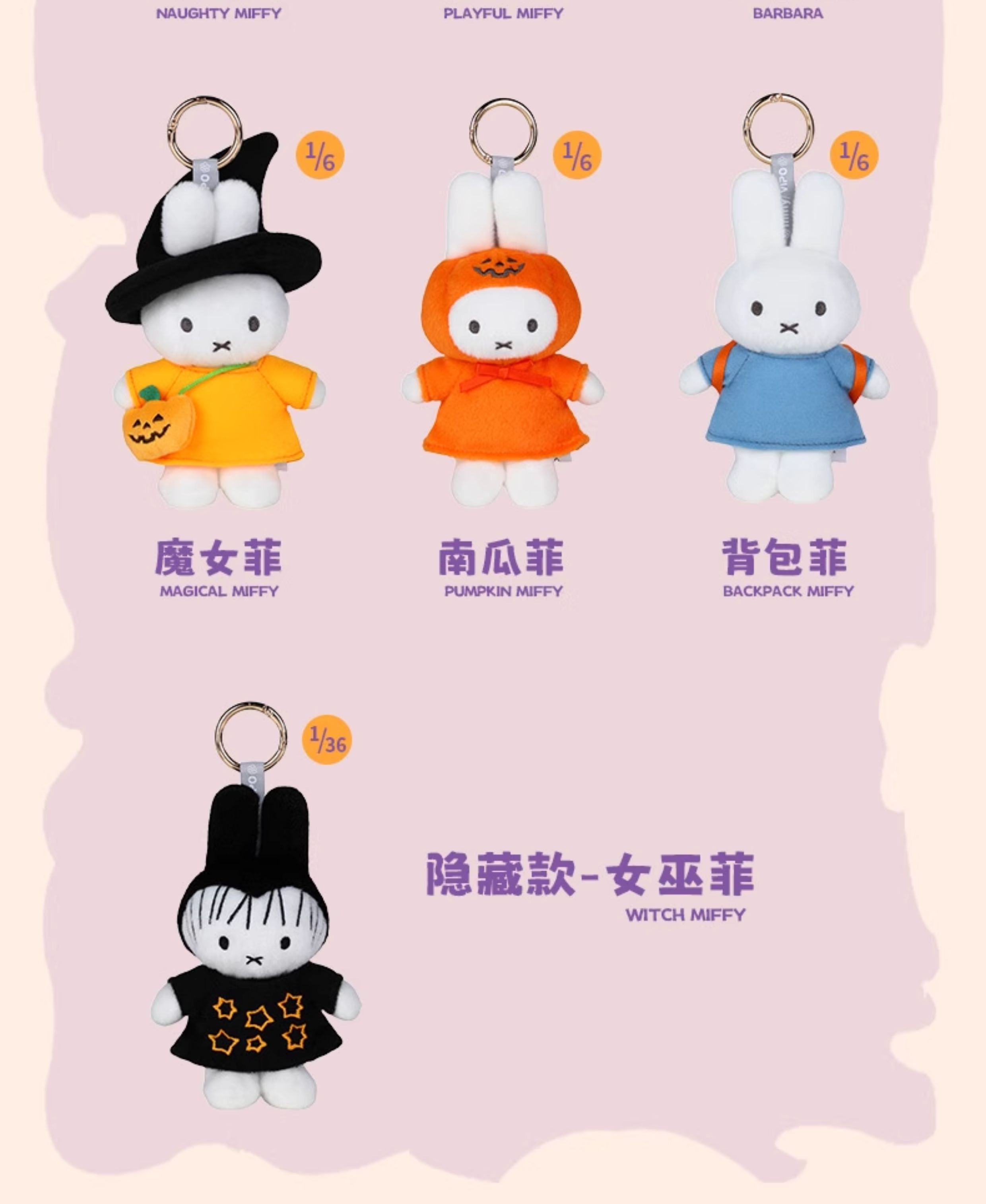 2025new Genuine Miffy Rabbit Dress Up Series Toy Cartoon Dolls Anime Accessories Creative Pendant Halloween Present Gift Stock
