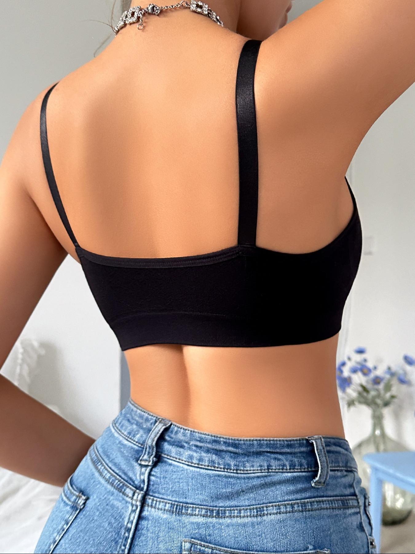 Maternity Solid Color Buckle Front Wireless Bra, Comfortable Breathable Pregnancy & Nursing Bra, Maternity Underwear for All Seasons