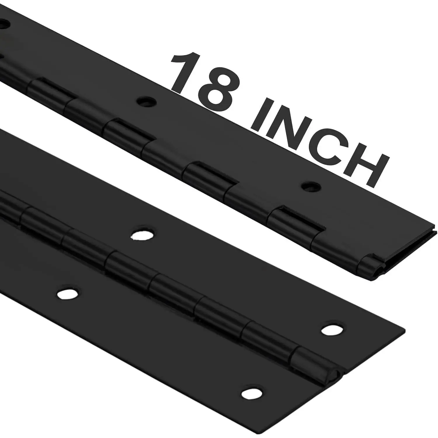 2Pack 18” Heavy Duty Stainless Steel Continuous Piano Hinges, Black Finish