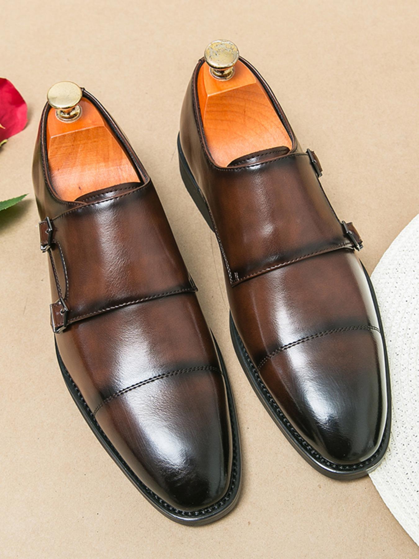 Men's Business Formal Dress Shoes, Fashionable Pointed Toe Shoes for Work Office, Male All-match Commuter Shoes for Daily Wear, Boy