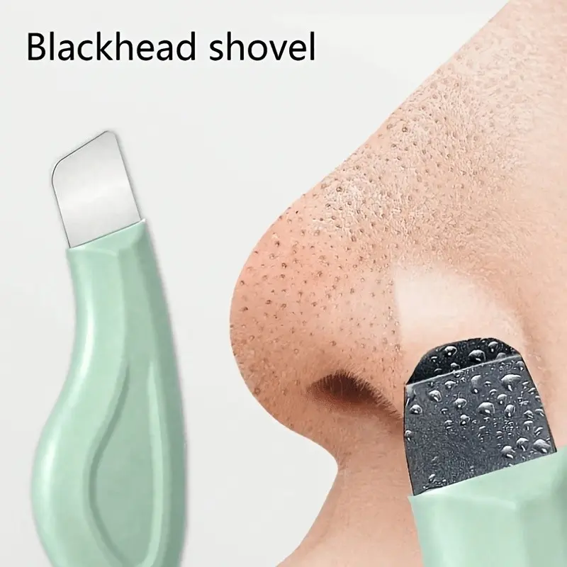 4pcs Portable Blackhead Remover Spatula, Stainless Steel Acne Pore Cleaner, Durable Bent Handle Nose Tool, Reusable Facial Exfoliator, Blackhead Removal Tools