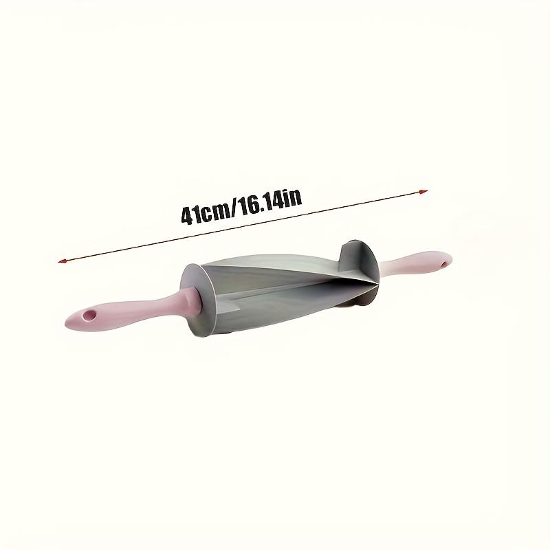 A Multifunctional Dough Roller And Cutter for Making Homemade Croissants And Pastries - The Plastic Blade Cuts Easily, Making It Perfect for Fresh Baked Goods And Homemade Pastry Preparation