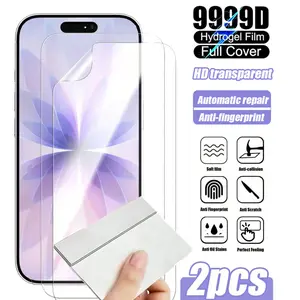 2-piece set (hydrogel high-definition) ultra-high-definition hydrogel film, suitable for iPhone 13/14/15/16/17/Pro/ProMax/16Plus/16e/Air series, self-healing hydrogel screen protector, ultimate screen protection, smooth touch, high-definition image qualit