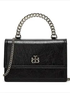Stylish and simple small square bag women's 2025 new trend versatile lock handbag niche commuter shoulder messenger bag