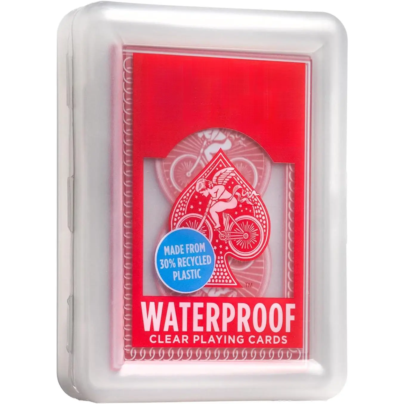 Waterproof Playing Cards, Red Plastic Deck of Cards, Durable Plastic Cards for Pool, Beach, Camping & Party Games