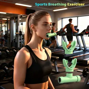 Portable Breathing Trainer with Adjustable Resistance, Easy-To-Clean Dual-Head Upgrade, Ideal for Daily Training, Running, Cycling, Athletes, Singers, Workout Equipment