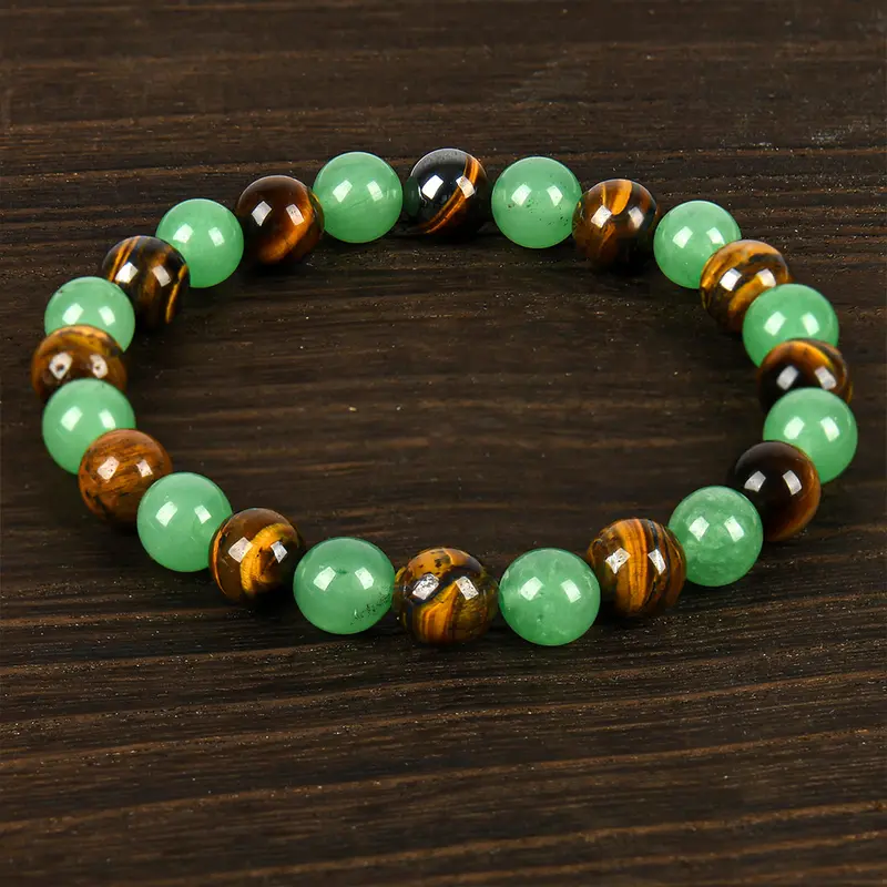 Unisex Tiger Eye & Green Aventurine Beaded Crystal Bracelet - Adjustable Size (5.9-7.87in) Charms for Unisex Wear, Abundance, Wealth-Attracting Adult Costume Jewelry Unscented Anniversary Accessory Unisex Tiger Eye & Green Aventurine Beaded Crystal Bracelet - Adjustable Size (5.9-7.87in) Charms for Unisex Wear, Abundance, Wealth-Attracting Adult Costume Jewelry Unscented Anniversary Accessory