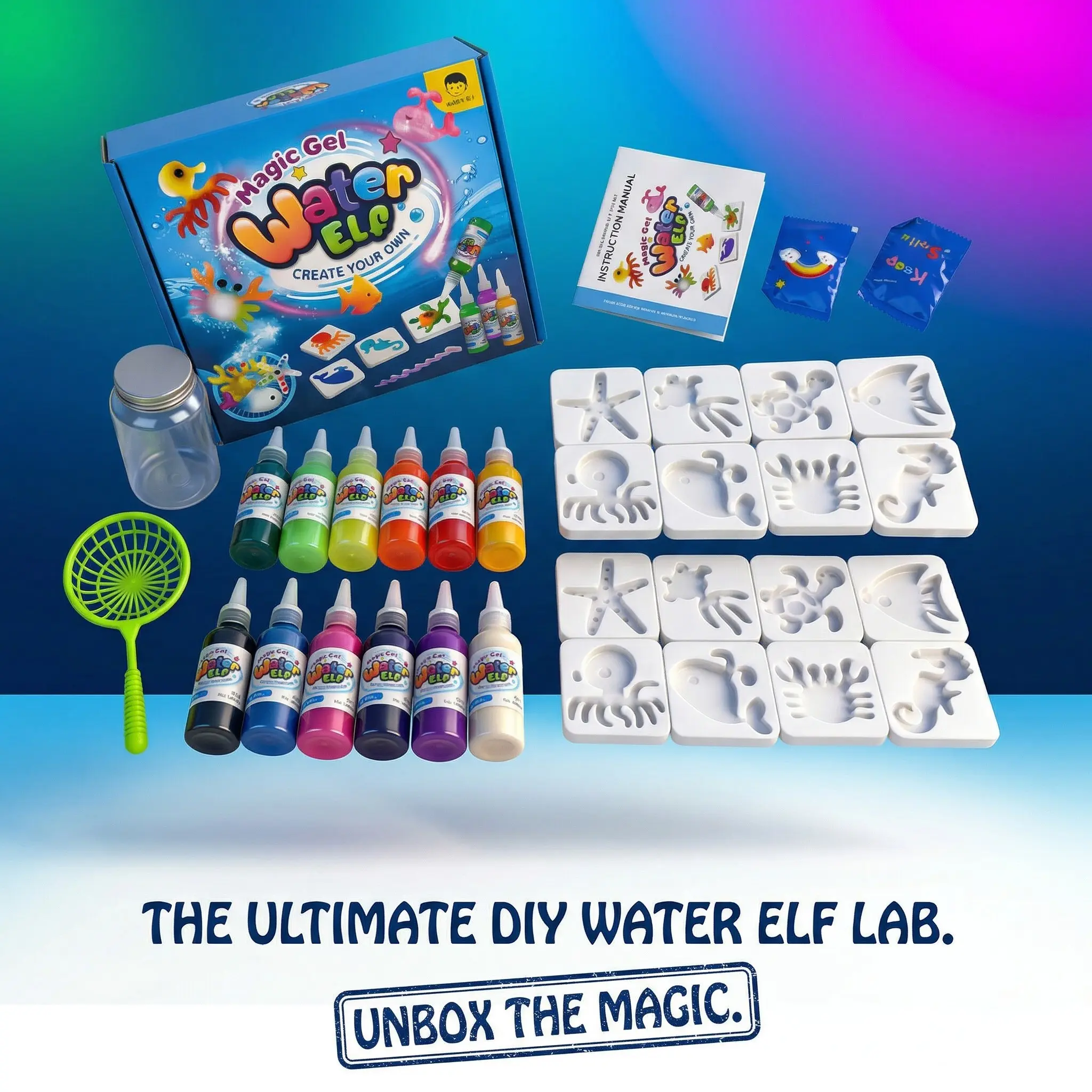 Gel Magic Water Baby Set, Kids' Slime Aquatic Toy, Slime Supplies, DIY Craft Kit, Educational Toy, Perfect Gift for Birthday and Holidays