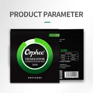 Aurora Su200 S Series Ukulele Strings, Carbon Nylon Material, Smooth Feel, Ideal for Daily Practice and Bedroom Playing