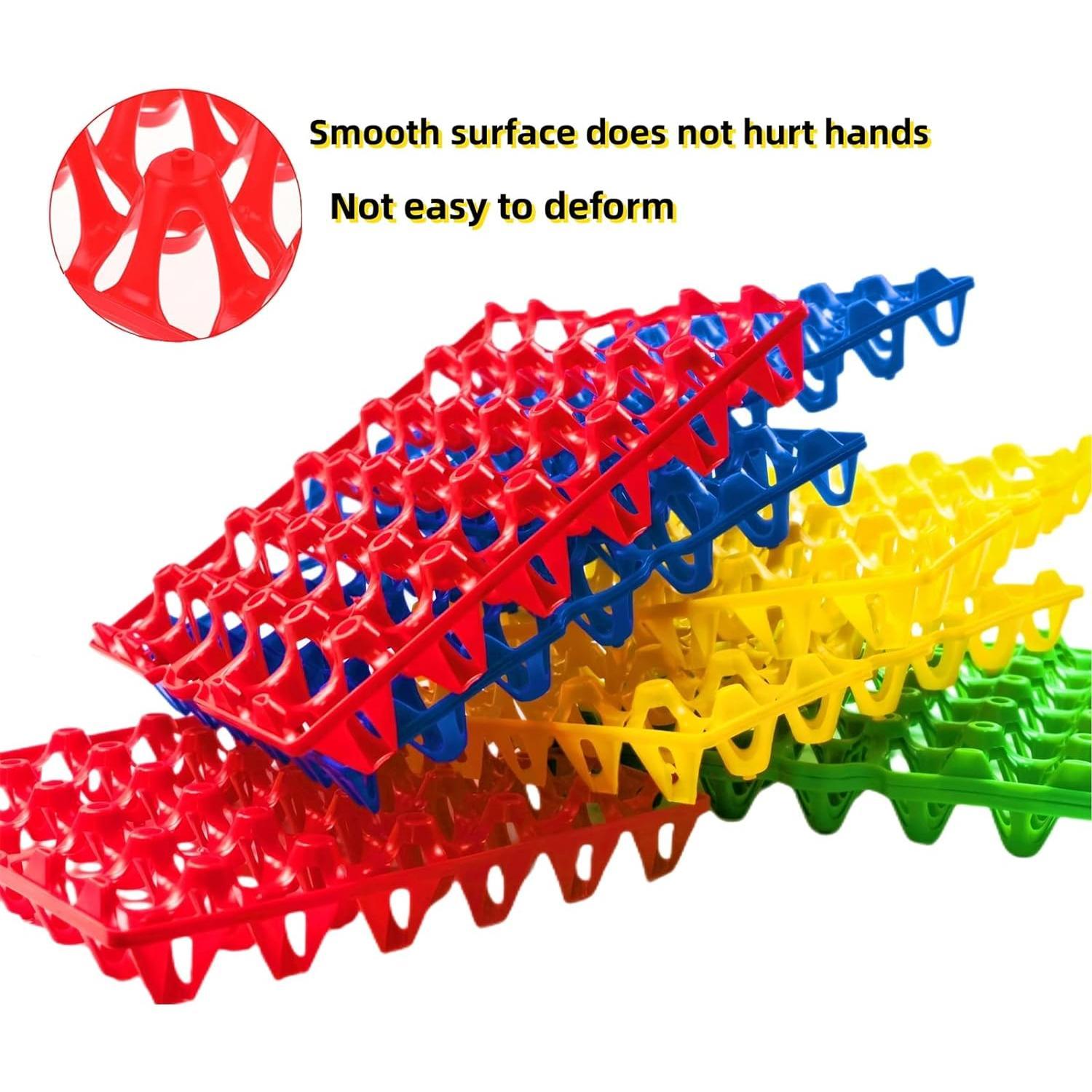 8-Pack Plastic Egg Tray Egg Crates 30-Egg Flats for Home Chicken Farmers, Stackable Egg Cartons Hold Multiple Eggs,  for Storing, Sorting, and Shipping Eggs, Durable and