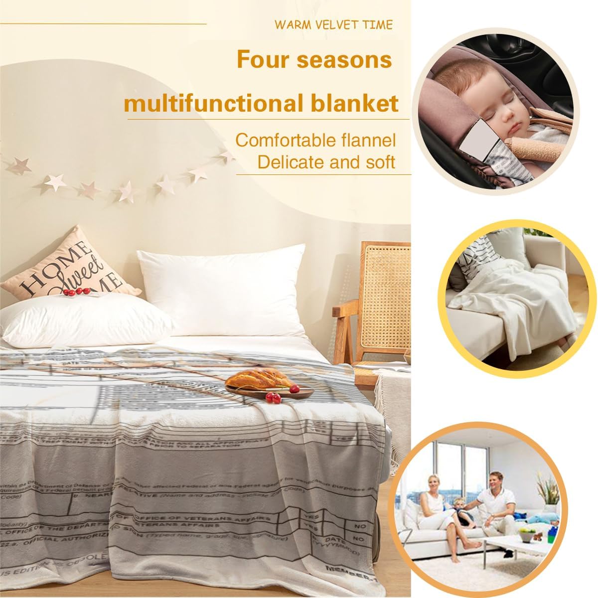 DD Form 214 Throw Blanket Veterans Blanket Gifts for Retired Men Cozy Soft Flannel Blanket Gift for Dad Women Girls Boys Couch Sofa Bedroom Living Room Decor Camping Picnic Supplies