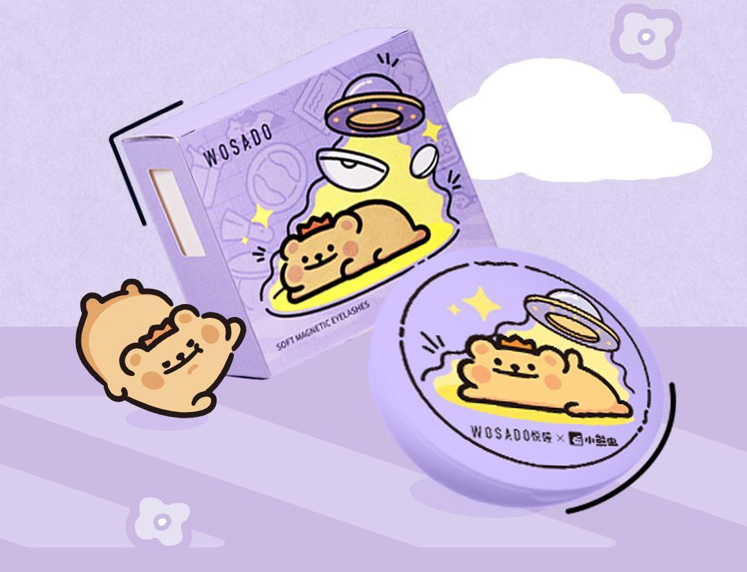 【Wosado】 Magnetic Eyelashes Soft All-in-One Kit, BearisBug Limited Edition Magnetic Lash Extensions, Reusable, Waterproof, Glue-Free, Eyeliner-Free Cosmetic Makeup