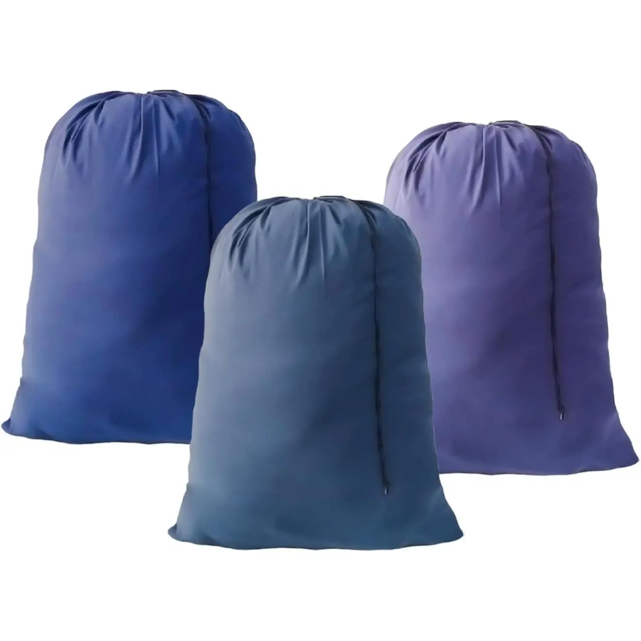 Extra Large Laundry Bag 3 Pack – 30"x40" Heavy Duty Travel Laundry Bags with Drawstring Closure, Dirty Clothes Organizer for College, Dorm, Apartment, Home & Travel (Blue)