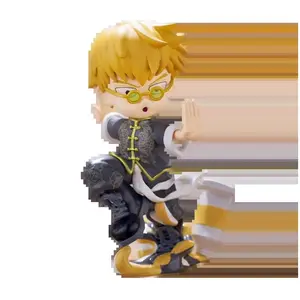 Mob Psycho 100 Anime Figures Gk Reigen Arataka Q Edition Kawaii Sitting Palm Series Model Doll Desktop Ornament Collectible Gift