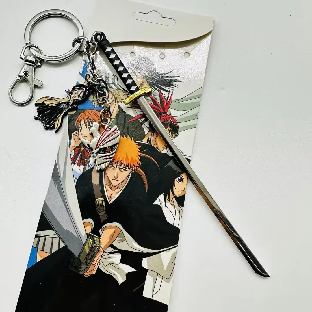 Anime Theme Character Art Keychain Weapon Model Pendant - Jet Tags Forte Beads, Unisex Bling Multi-Colors Bag Decoration, Personalized Niche Fashion, Holiday Birthday Gift Ideas for Boyfriend