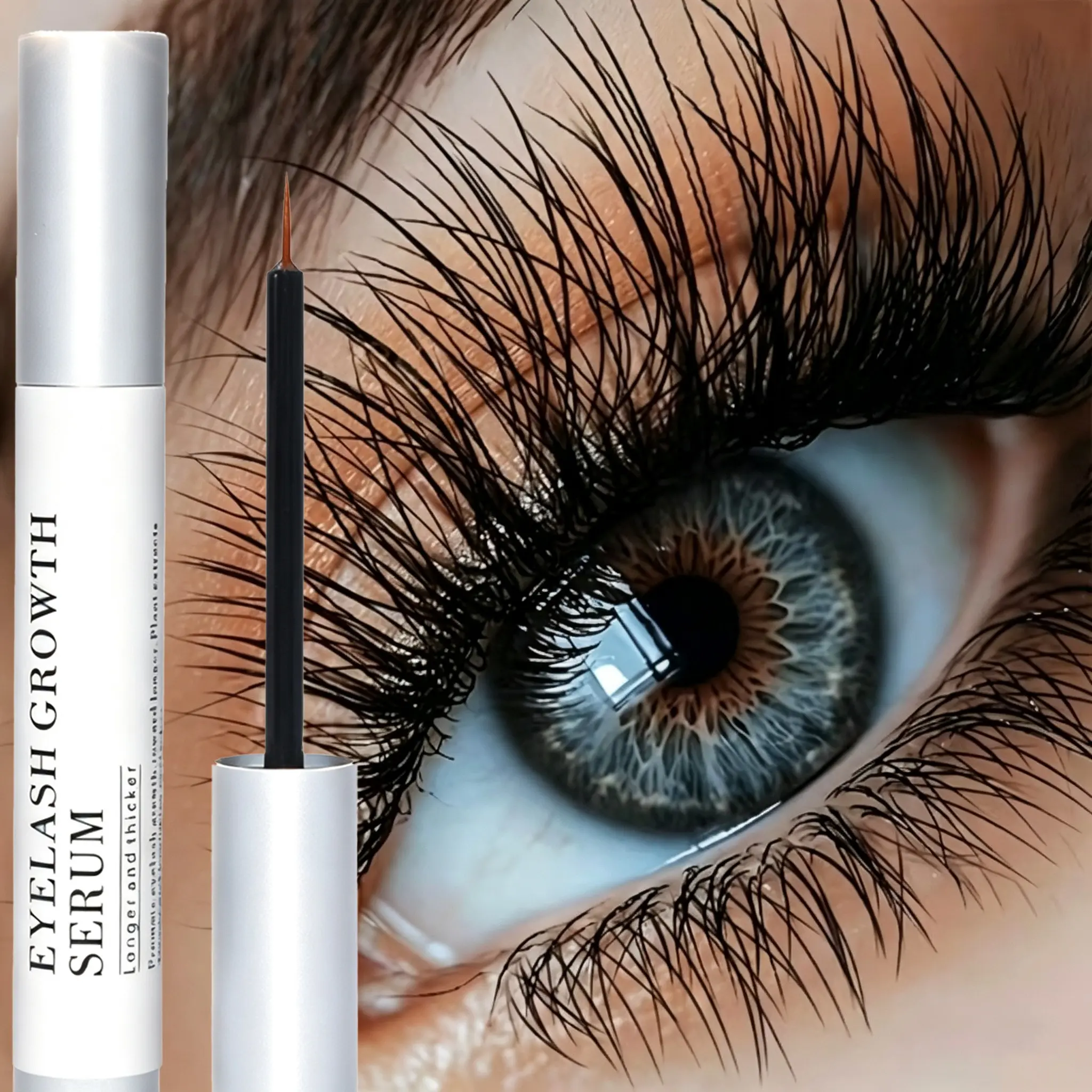 Lash Serum, Lash Serum For Eyelash Growth, Eye Lash Serum ， Shapes Long & Curled Lashes, Adds Density & Thickness, Promotes Lash Growth, Plant Extracts, Gentle & Non-Irritating, Natural Shine, Lightweight Nourishment, Cares For Naturally Long Lashes