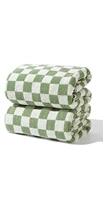 Hand Towels 5 Pack Cotton Face Towels Soft, Absorbent, and Decorative Checkered Design for Bathroom, Kitchen, Gym, and Spa 13 x 29 Inches for Any Occasion