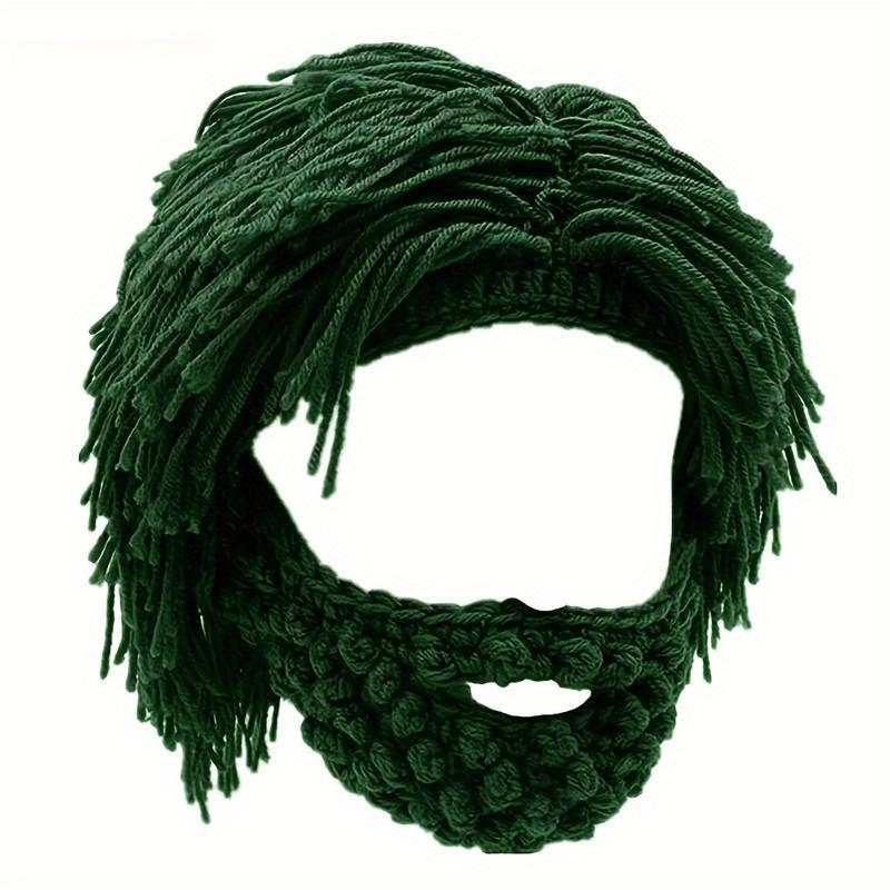 Funny Knitted Beard Hat Wig Beanie . Rasta Ski Mask. Winter Warm Balaclava. Gag Gift for Men. Halloween Christmas Party Costume.