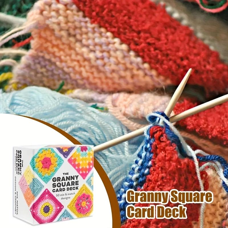 50 Mixed Design Granny Square Card Set, Adult Knitting Kit, DIY Crochet Pattern Set, Christmas & Halloween Gift, Ideal for Crafters, Crochet Gifts