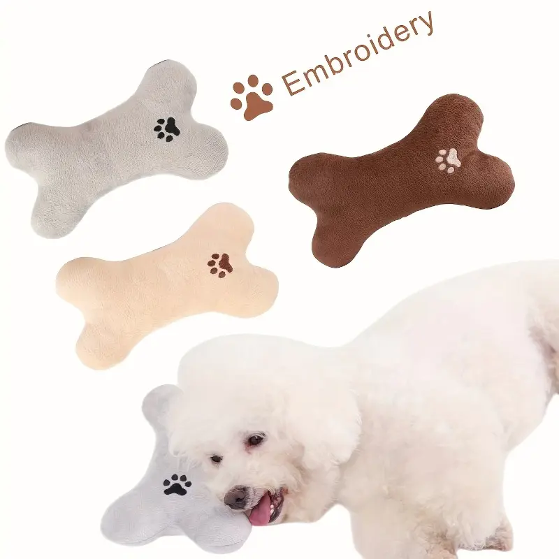 Bone-shaped sleep pillow for cats and dogs, chewable training pillow, protects cervical spine, suitable for small and medium-sized pets, washable