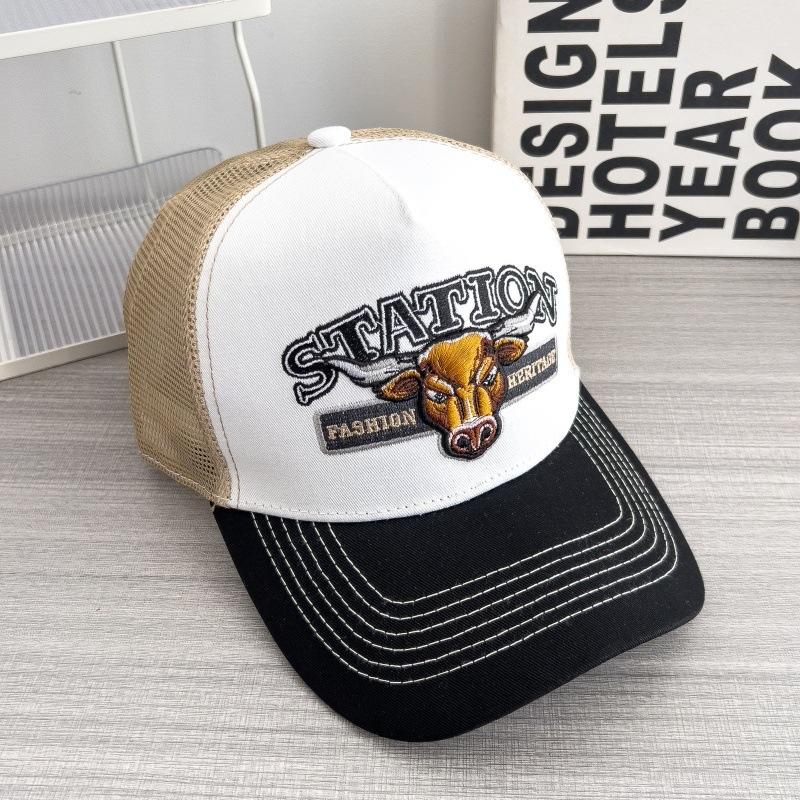 Hot-selling American retro series baseball cap, European and American hip-hop style, mesh breathable, large brim, adult cap