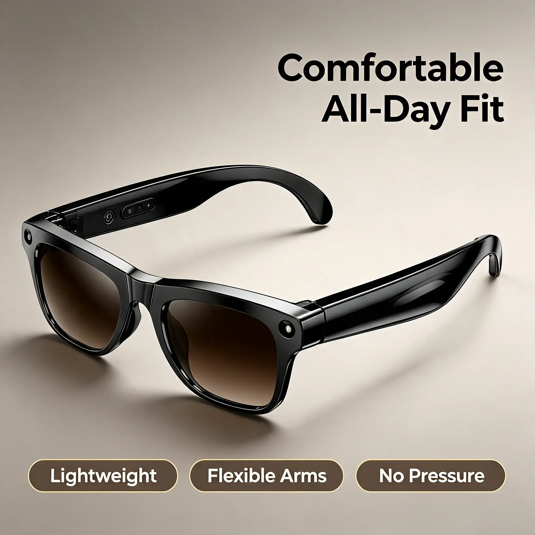 AI Smart Glasses for First-Person Shooting, 8MP Camera, Voice Recording, Multi-Language Translation, WiFi Transmission, Outdoor & Business Use