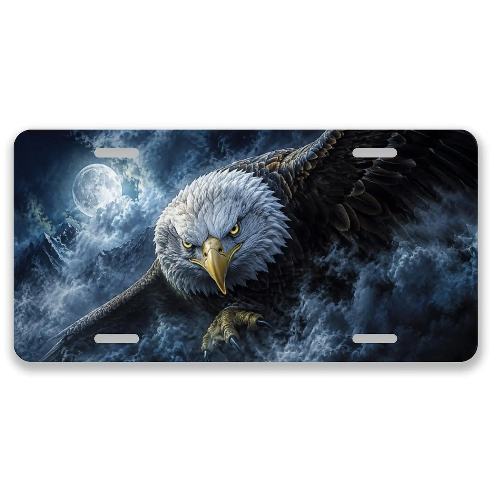 Eagle License Plate,Long-term use,Car Decor- 12x6 In Front License Plate, – Made in USA, Car Truck Tag Humor Trucks & Cars, 4 Pre-Drilled Holes,Easy Installation,Perfect Gift Ideas