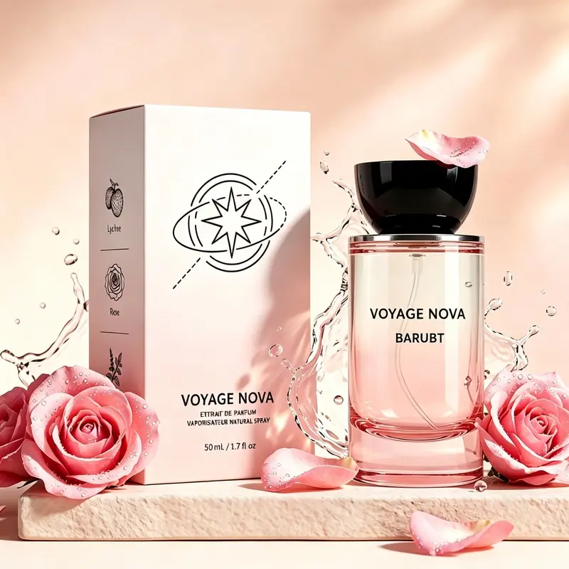 Litchi Bergamot Ginger Rose Peony Cocoa Floral Eau de Parfum | Light Elegant Romantic Date Night Perfume for Women, Long-Lasting Soft Fragrance, Fresh Romantic Aroma For All Occasions