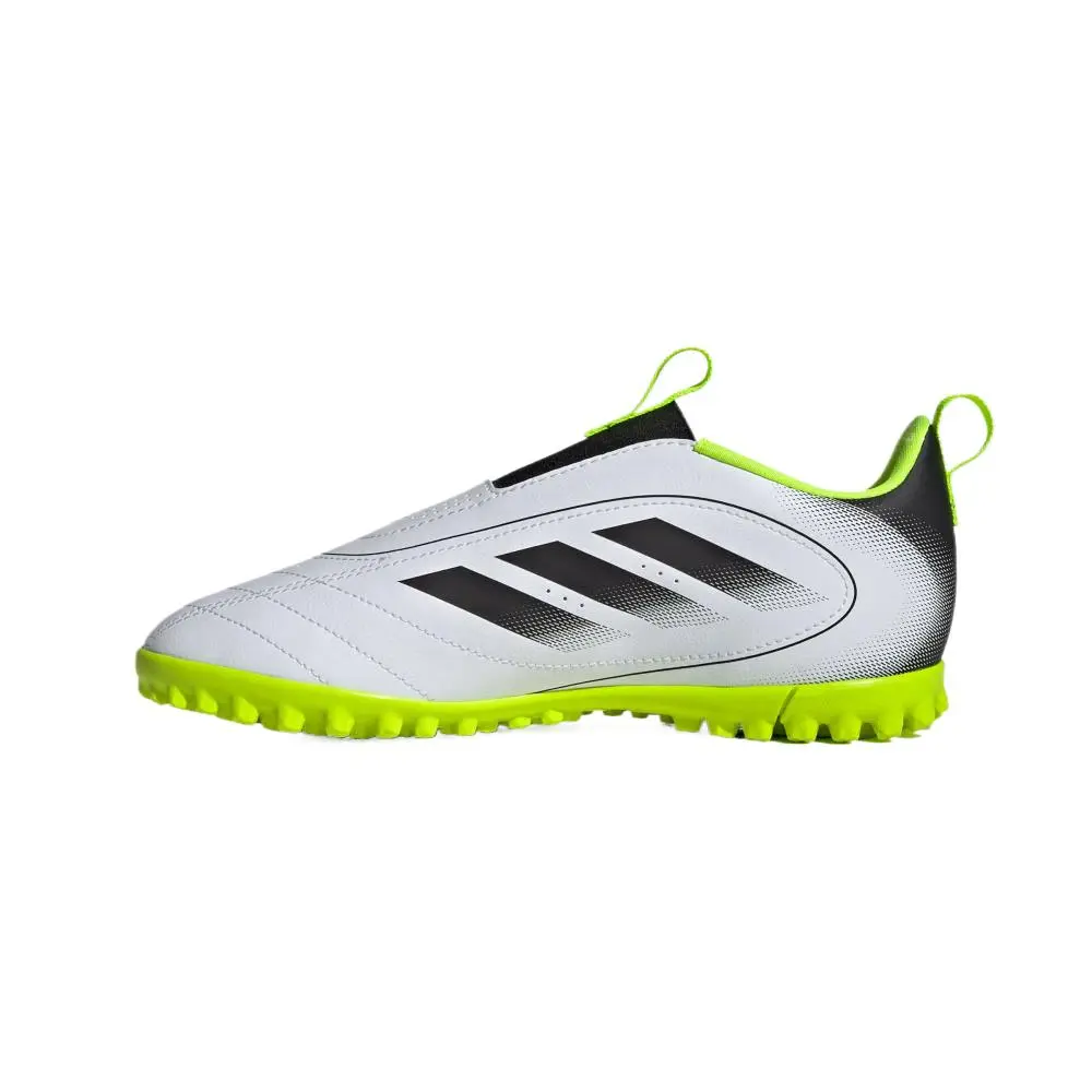 Adidas Goletto 9 Laceless Turf K 'White Black Lucid Lemon' JP5789