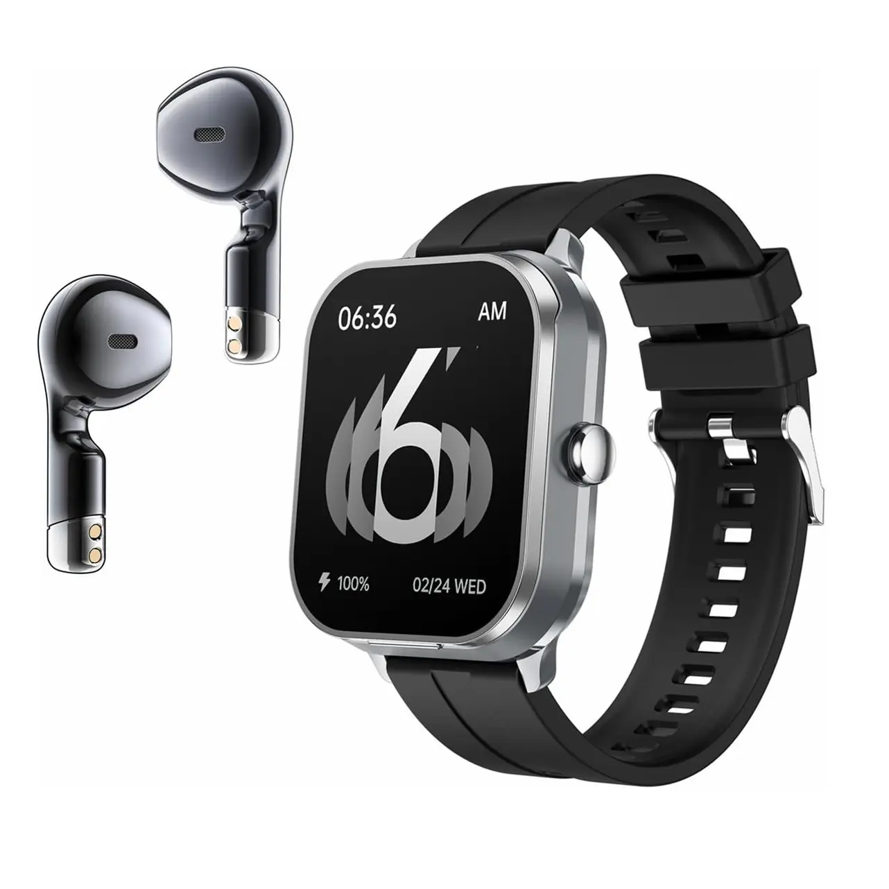 All-in-One Smart Watch + Wireless Earbuds, Noise Canceling Calls, Fitness Monitoring, Ultra Long Battery, Smart Watch with Earbuds