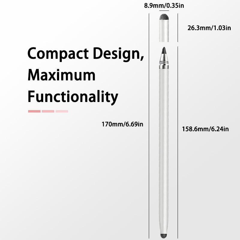 3 in 1 Stylus Pen, Multifunctional Stylus Pen with 4 Replacement Nibs, Universal Stylus Pen for Samsung/Microsoft/Android/Smartphone Tablet