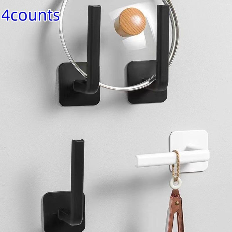 4 Pack Wall-Mounted Hat Storage Hooks, Self-Adhesive Organizer Rack, Multi-Purpose Home Organizer for Entryway Bathroom Bedroom
