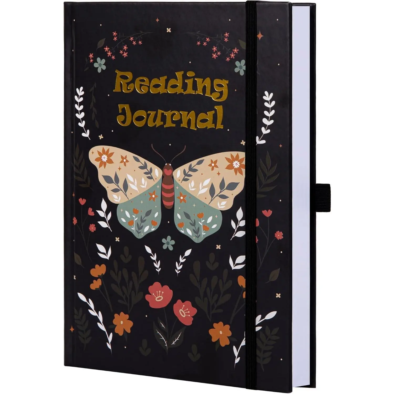Reading Journal for Book Lovers, Track Your Reading Progress, 85 Book Reviews, Stage Reading Record, Hardcover A5 Journal Reading Planner, Gifts for Readers