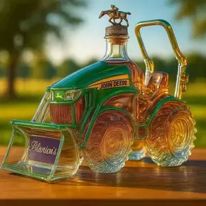 John Deere Tractor Glass Wine Whiskey Bottle Decor - Durable Farm/Engineer Themed Home Accent, Commercial Electric Snow Cone Machine Tapered Natural Cork Stoppers Sulfite-Free Filter Pack foil cutter glass cup Acrylic Mimosa Bar Ice drink metal ice cubes