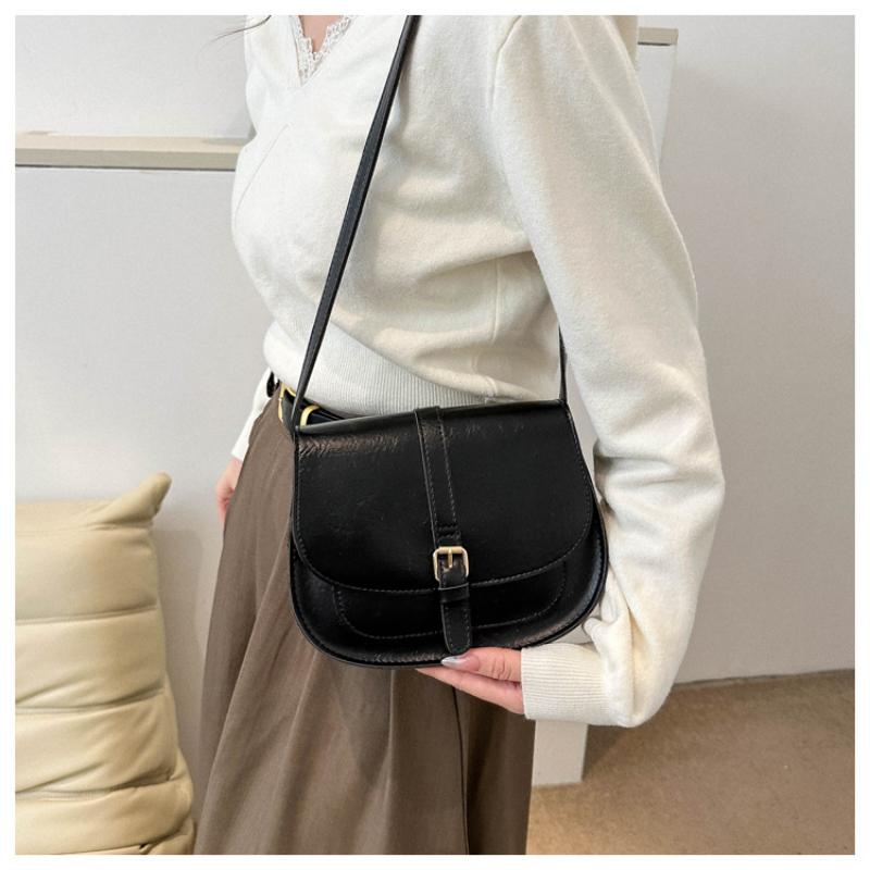 Today's Popular Bags, Simple Crossbody Bag, Casual Shoulder Underarm Saddle Bag