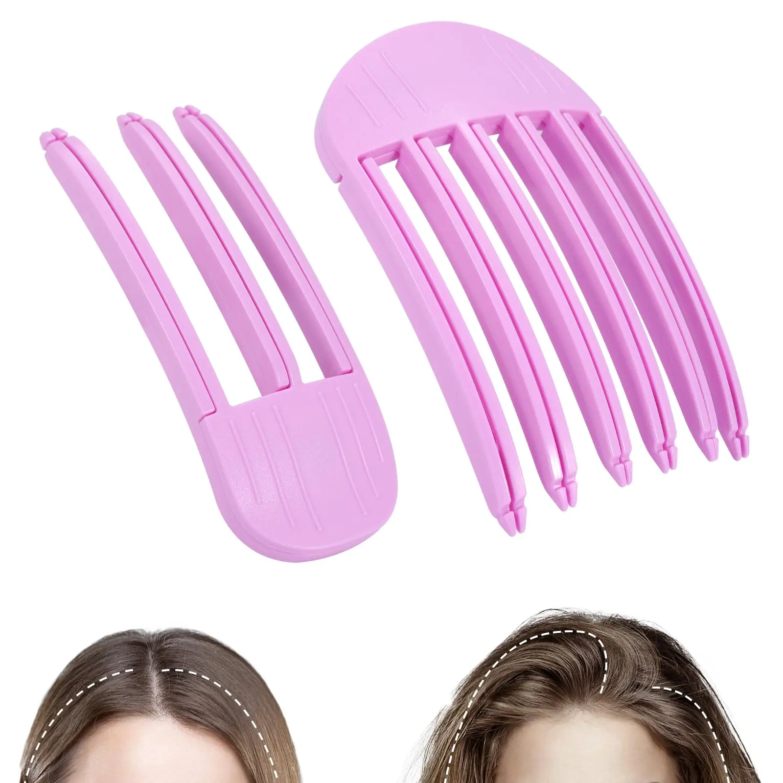 2Pcs Hair Volume Clips, Hair Root Lifter for Instant Fluffy Hair, Natural Volumizing Hair Styling Roller Tool for Women & Men