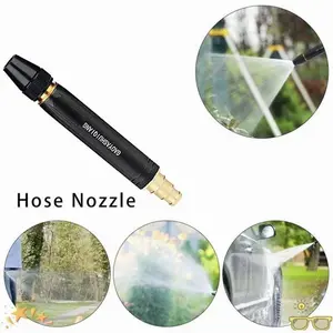 Adjustable High Pressure Garden Hose Nozzle Multifunctional Water Spray Gun for Plant Watering Car Wash Window Cleaning Outdoor Yard Work