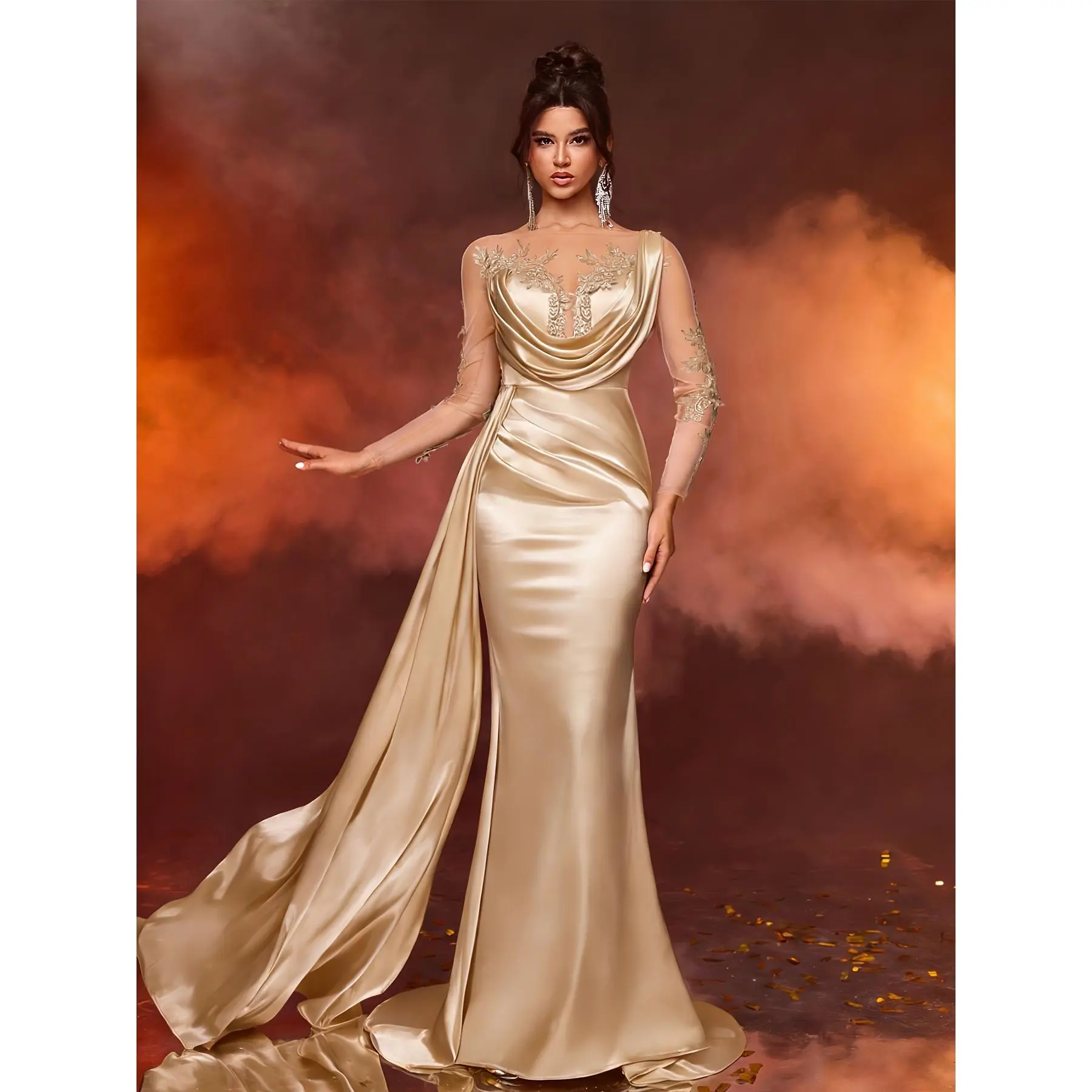 dresses,nigeria,Off-Shoulder,Satin,Silk Maxi Dress,wedding,guest,purple,DP021225 New Stylish Lace Women'S Long Formal Evening Dress Gorgeous Elegant Temperament Dress Slim High Waist Prom Elegant Dress Women'S Long Dress Christma,Rhines,Velv,mermsid,style