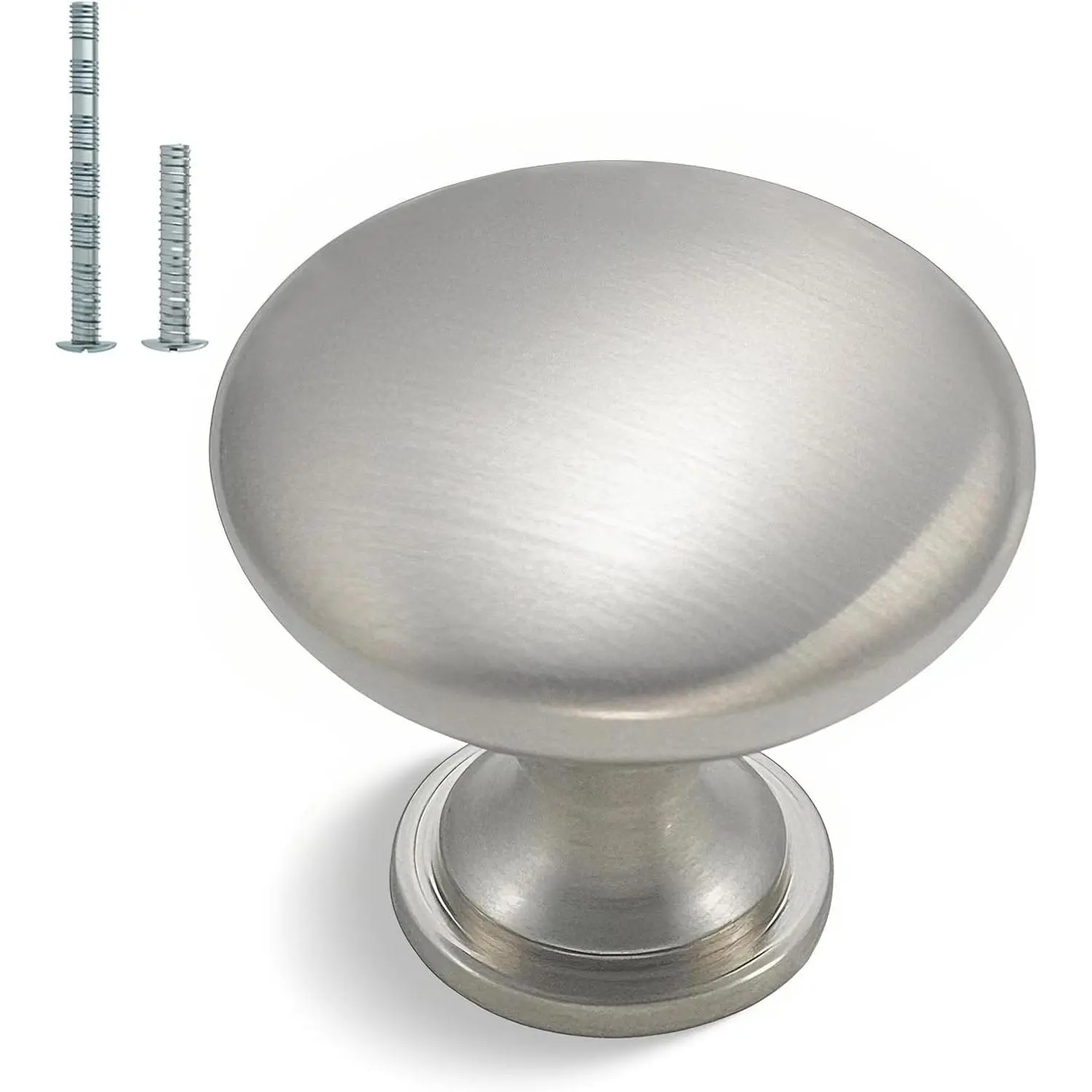 homdiy Knobs for Kitchen Cabinets 20 Pack Satin Nickel Cabinet Pulls - HD6050SNB Metal Drawer Knobs Round Pulls for Bathroom