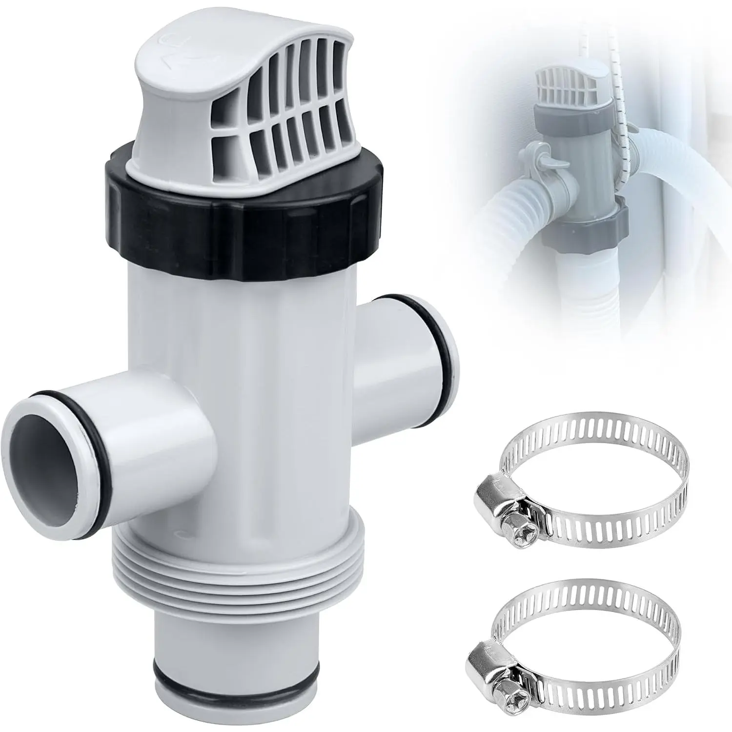 Split Hose Plunger Valve for Intex Pool  &Accessories | Water Shut Off Valve, 11872 Pool Hose Plunger Valve for Above Ground Swimming Pool Filter Circulation Pump System
