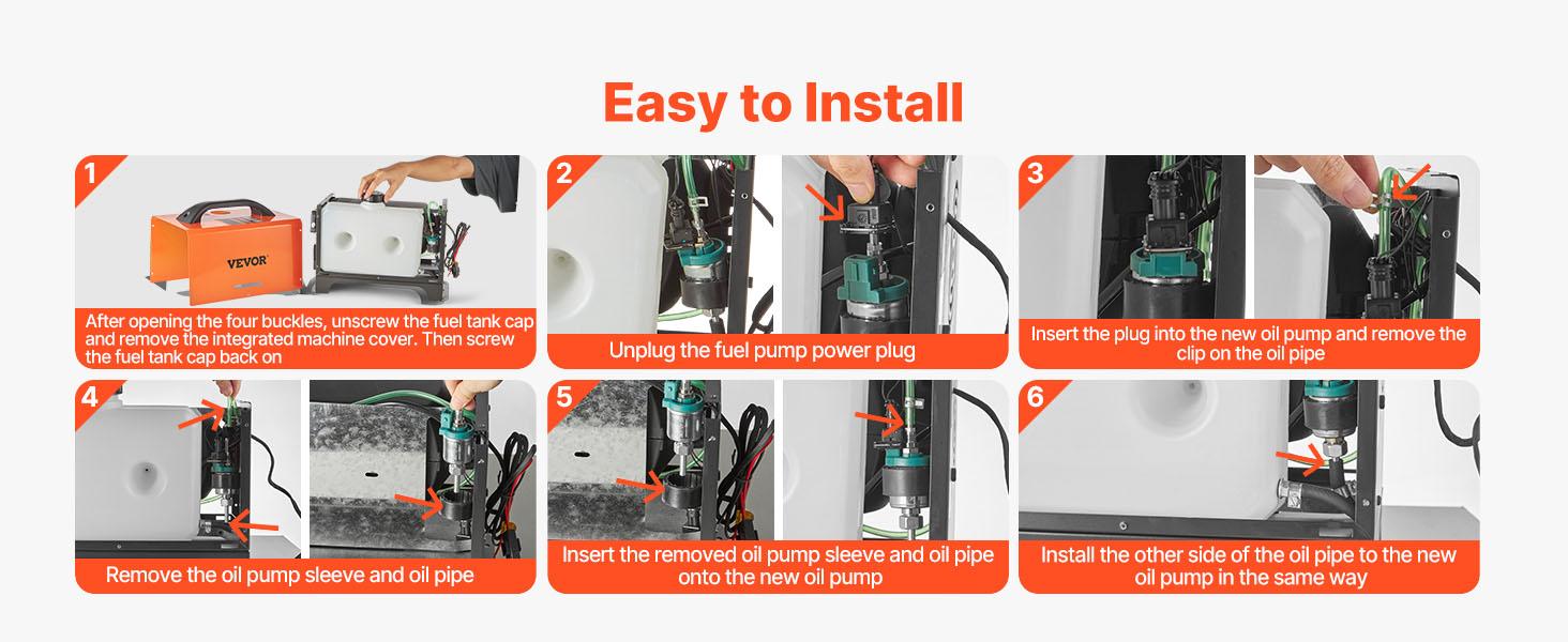 TikTokShopBlackFridayVEVOR Diesel Heater Fuel Pump Fit, 12V DC Car Air Heater Diesel Fuel Dosing Pump, 22ML Aluminum Air Diesels Parking Heaters Pumps Fits for 2KW 5KW 8KW Diesels Heaters, Quiet Design, Pulse Technology