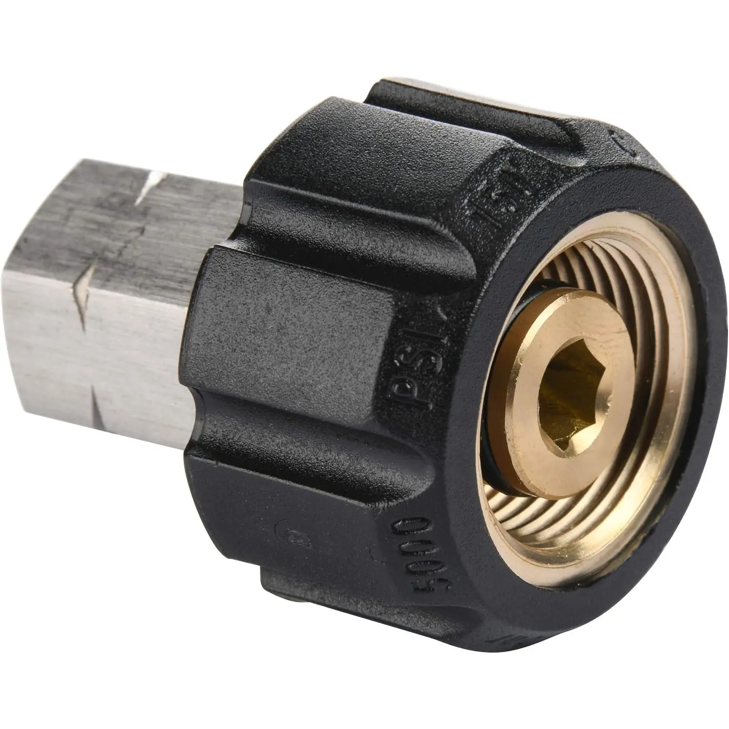 Washer Adapter, M22-14mm Female to 1/4" Female NPT | Power Washer Hose Adapter Fitting, 5000 PSI