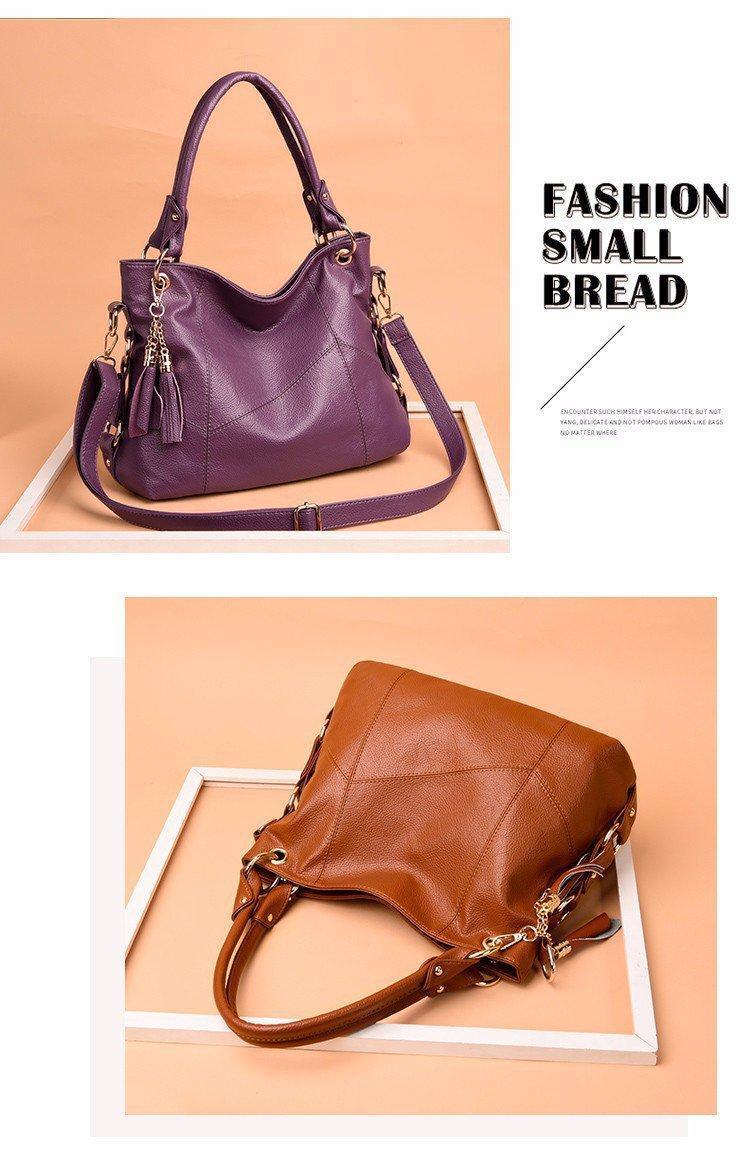 BIGWIG New Flow Speed Women's Handbag, Genuine Leather Tote Bag, Work Shoulder Bag, Large Luxury Design