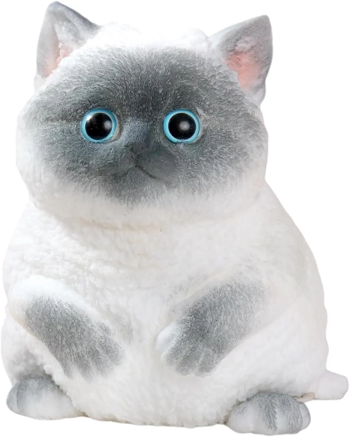 Jumbo Taba Squishy Cat – Handmade Oversized Stress Relief Toy for Adults & Kids • Super Soft Kitten Squeeze Toy • Adorable Cat Fidget Decor Gift for Relaxation and Fun (Siamese)
