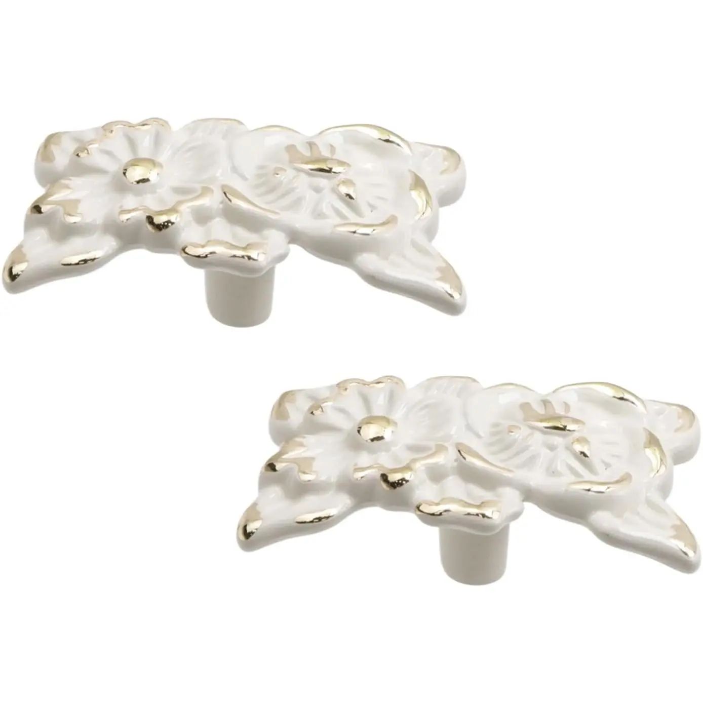 2 count Euro Rose Decorative Cabinet Knobs Handles Pulls Drawer Knobs |  Drawer Knobs Handles  Kitchen Flower Drawer Dresser  Nightstand Cupboard Wardrobe Pull Single Hole Knobs