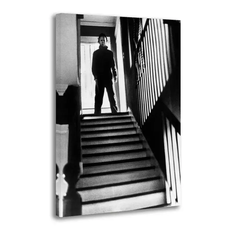 Halloween Michael Myers On The Steps 2 Horror Movie Painting On Canvas Wall Art Poster Picture Print Living Room Walls Decor Home Posters